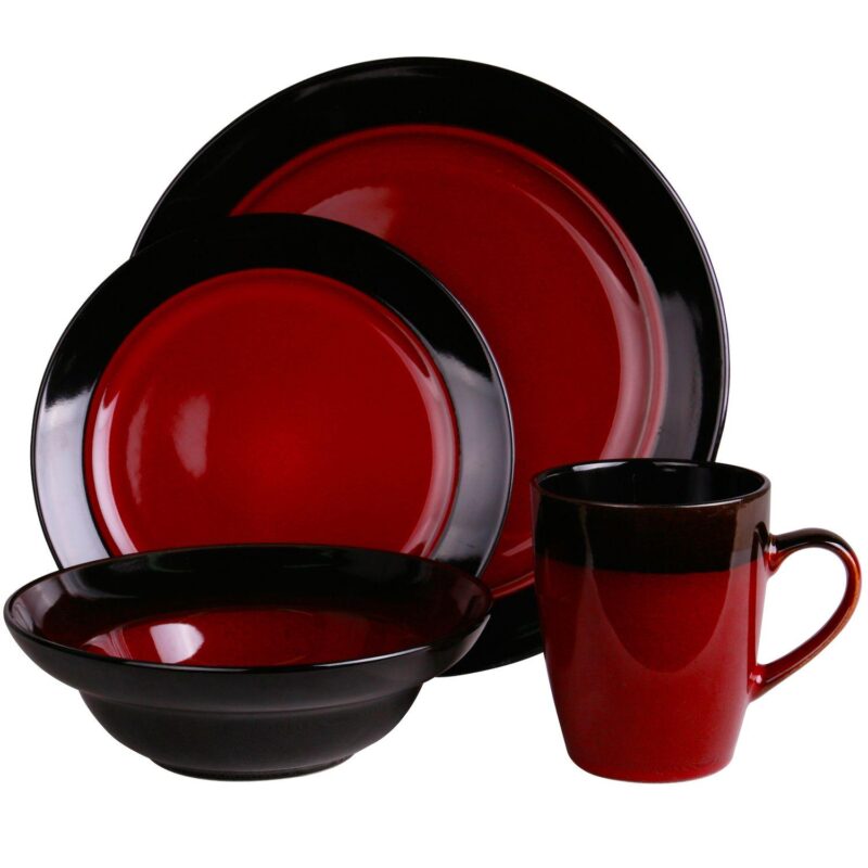 Elama's Tanizia 16 Piece High Gloss Dinnerware Set - Image 2