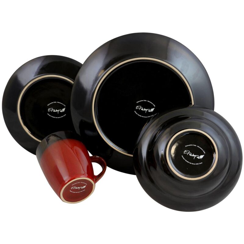 Elama's Tanizia 16 Piece High Gloss Dinnerware Set - Image 3