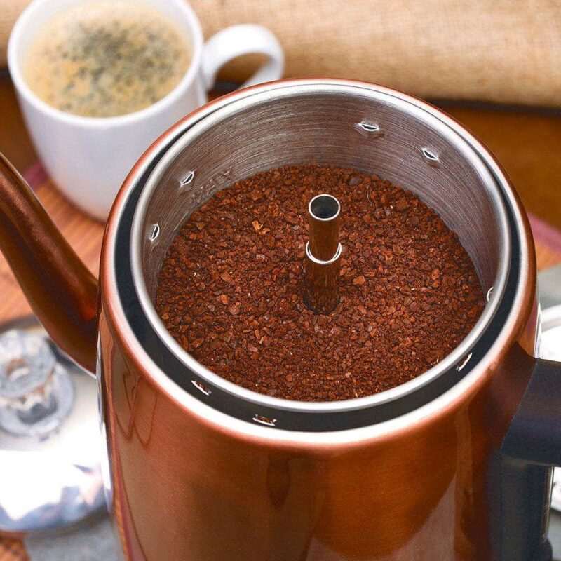 Electric 8 Cup Percolator - Copper Finish - 800 Watts - Image 4