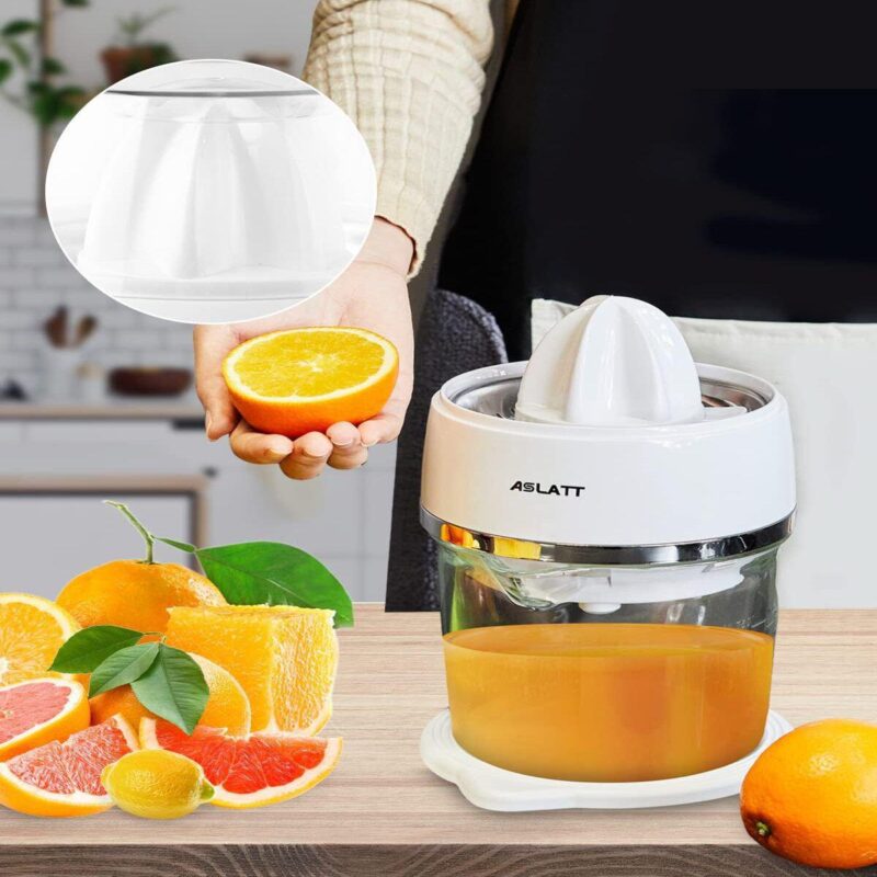 Electric Orange Juicer, White Glass Juicer, 25oz Capacity - Image 2