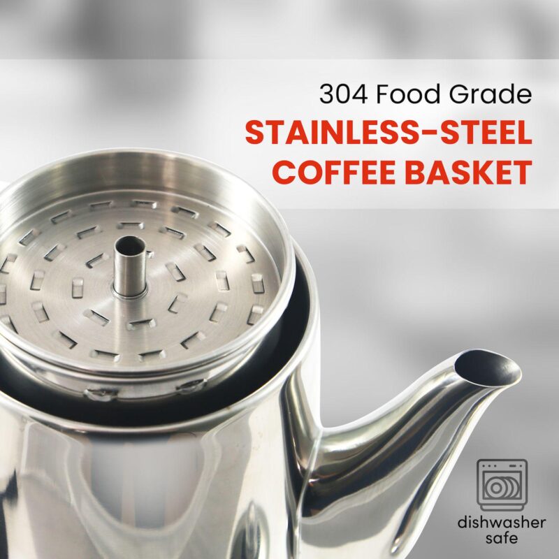 Elite Cuisine 12-Cup Cordless Electric Coffee Percolator - Image 3