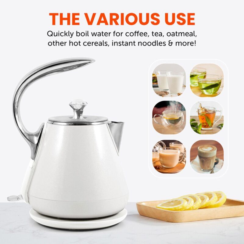 Elite Cuisine 1.25-qt. Cool-Touch Stainless Steel Electric Kettle - Image 5