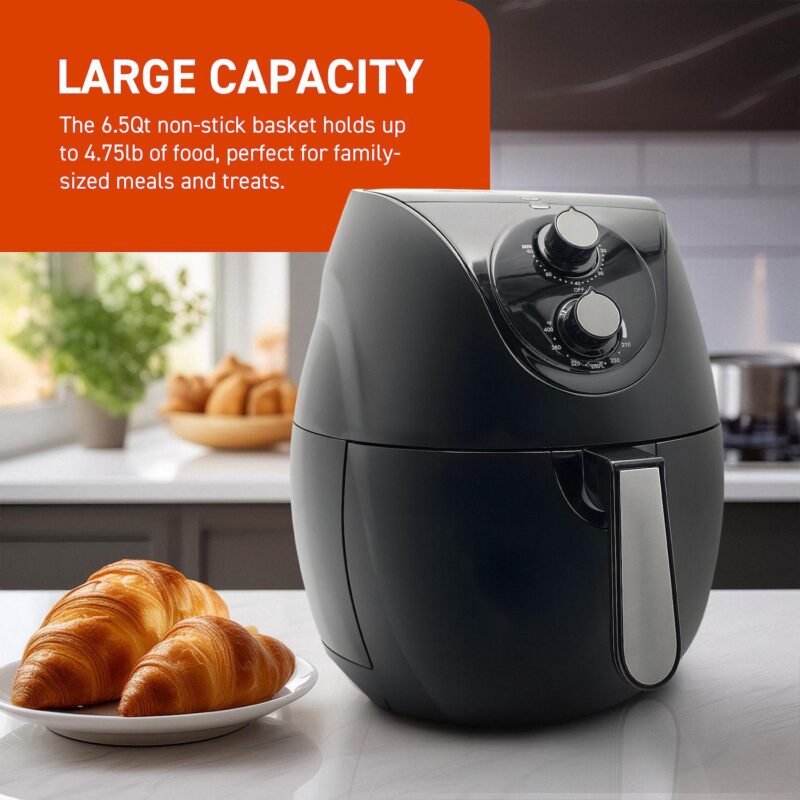 Elite Cuisine 6.5-qt. XL Adjustable Time/Temp Air Fryer - Image 2