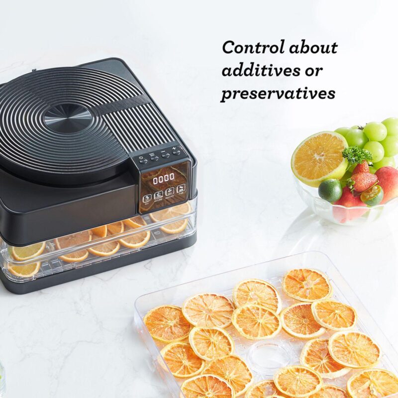 Elite Cuisine Digital Food Dehydrator with 5 BPA Free Trays, Top Mounted Fan - Image 2