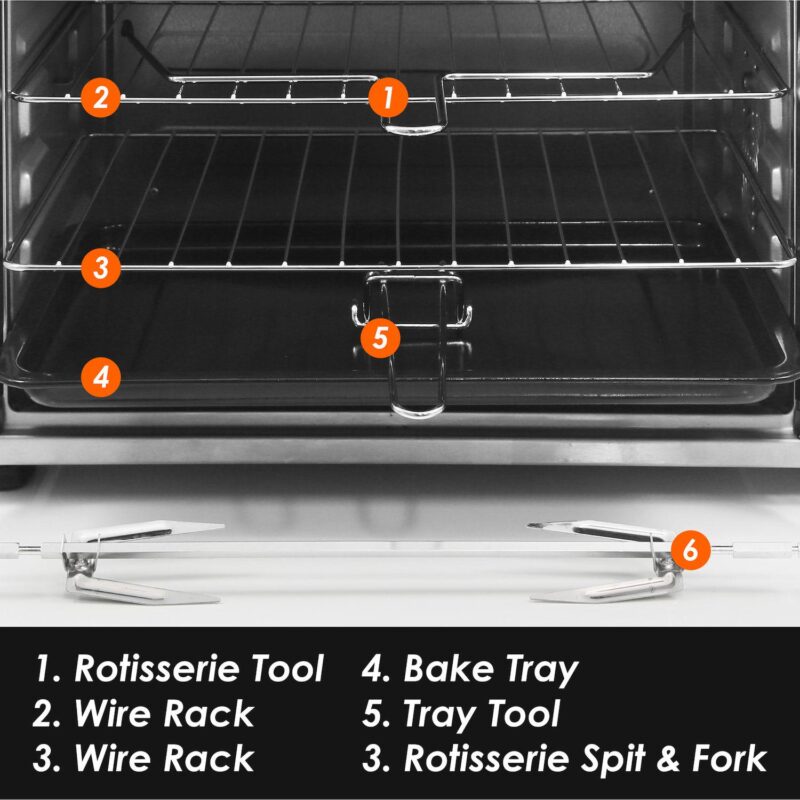 Elite Cuisine French Door Oven with Rotisserie, Convection and Separate Top and Bottom Heating Controls - Image 2