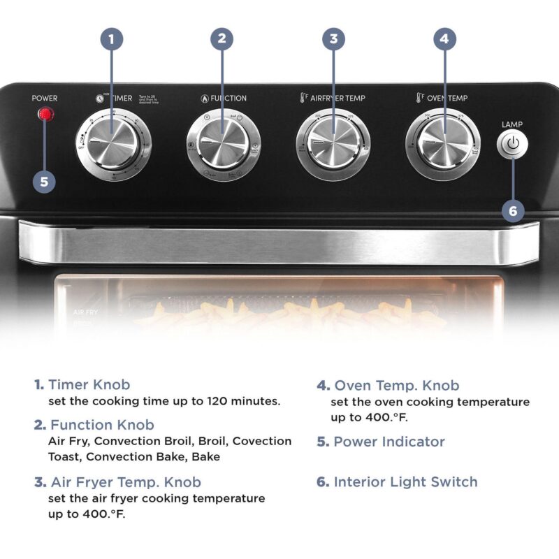 Elite Gourmet X-Large Air Fryer Oven - Image 4