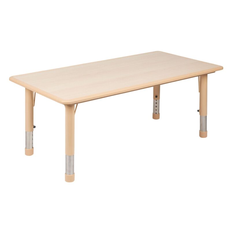 Emma And Oliver 23.625  X 47.25  Rectangular Plastic Height-Adjustable Activity Table - Image 6