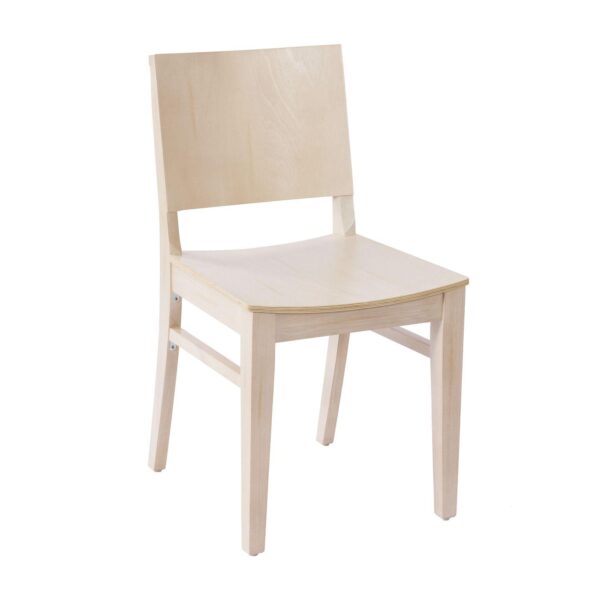 Emma And Oliver Solid Wood Dining Chair With Solid Beechwood And Curved Backrest