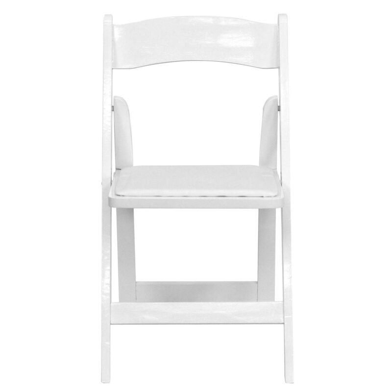 Emma and Oliver 2 Pack Mahogany Wood Folding Chair with Vinyl Padded Seat - Image 3