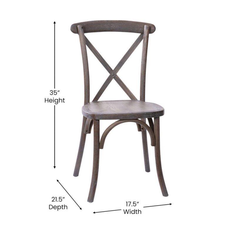 Emma and Oliver 2-pack X-Back Chair - Image 4