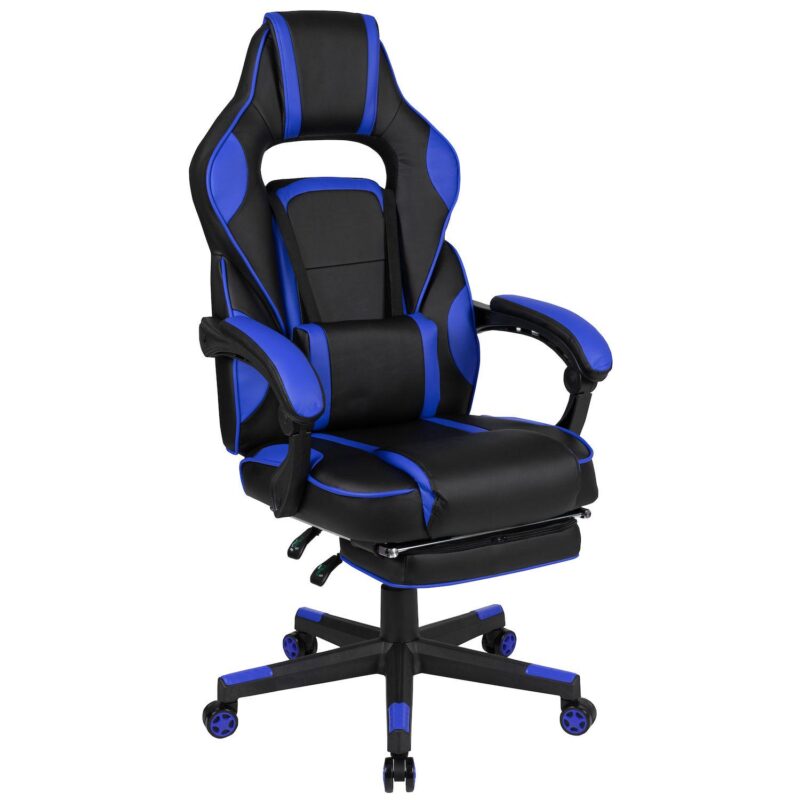 Emma and Oliver Black Ergonomic Gaming Chair -Recline Back/Arms, Footrest, Massaging Lumbar - Image 11