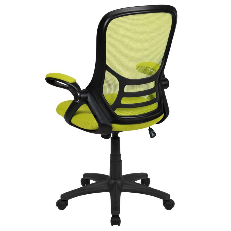 Emma and Oliver High Back Light Gray Mesh Ergonomic Office Chair w/ Black Frame and Flip-up Arms - Image 5