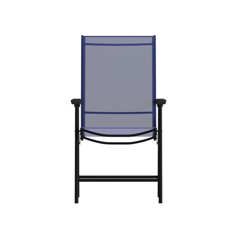 Emma and Oliver Outdoor Folding Patio Sling Chair / Portable Chair (2 Pack) - Image 5