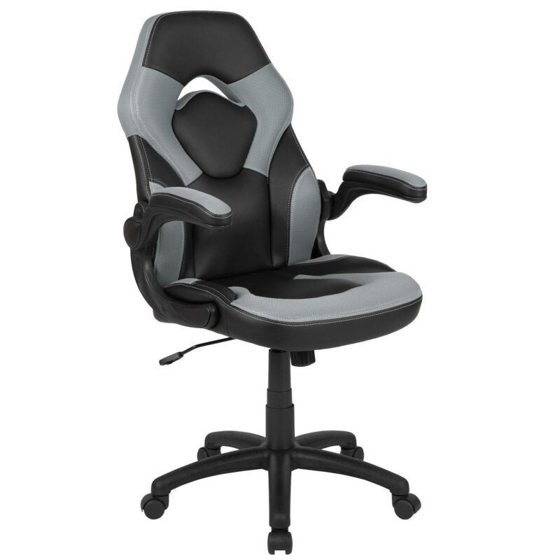 Emma and Oliver Z100 Gaming Racing PC Chair with Flip-up Arms, Red/Black LeatherSoft - Image 14