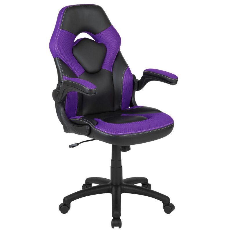 Emma and Oliver Z100 Gaming Racing PC Chair with Flip-up Arms, Red/Black LeatherSoft - Image 13
