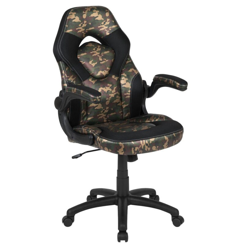 Emma and Oliver Z100 Gaming Racing PC Chair with Flip-up Arms, Red/Black LeatherSoft - Image 12
