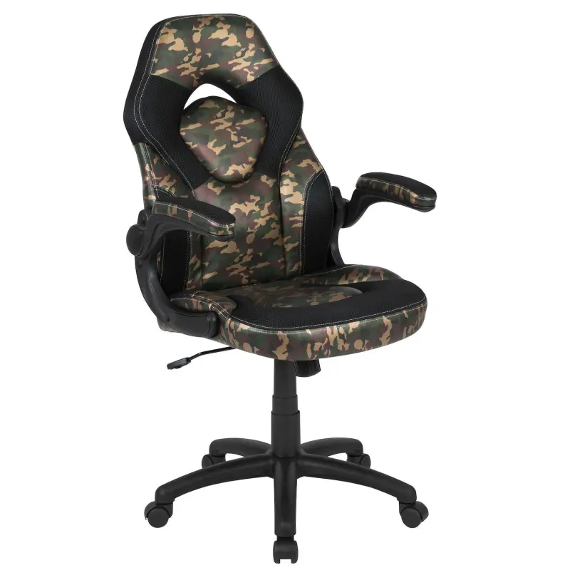 Emma and Oliver Z100 Gaming Racing PC Chair with Flip-up Arms, Red/Black LeatherSoft - Image 12
