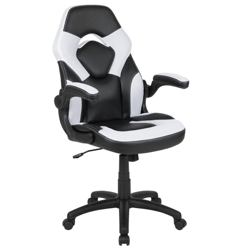 Emma and Oliver Z100 Gaming Racing PC Chair with Flip-up Arms, Red/Black LeatherSoft - Image 6