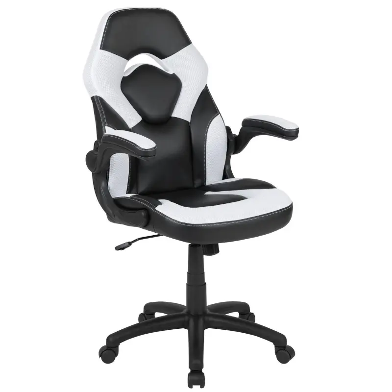Emma and Oliver Z100 Gaming Racing PC Chair with Flip-up Arms, Red/Black LeatherSoft - Image 6