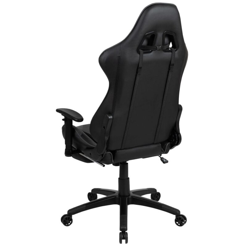 Emma and Oliver Z300 Gaming Chair Racing Office Ergonomic Computer Chair with Fully Reclining Back and Slide-Out Footrest in Blue LeatherSoft - Image 5