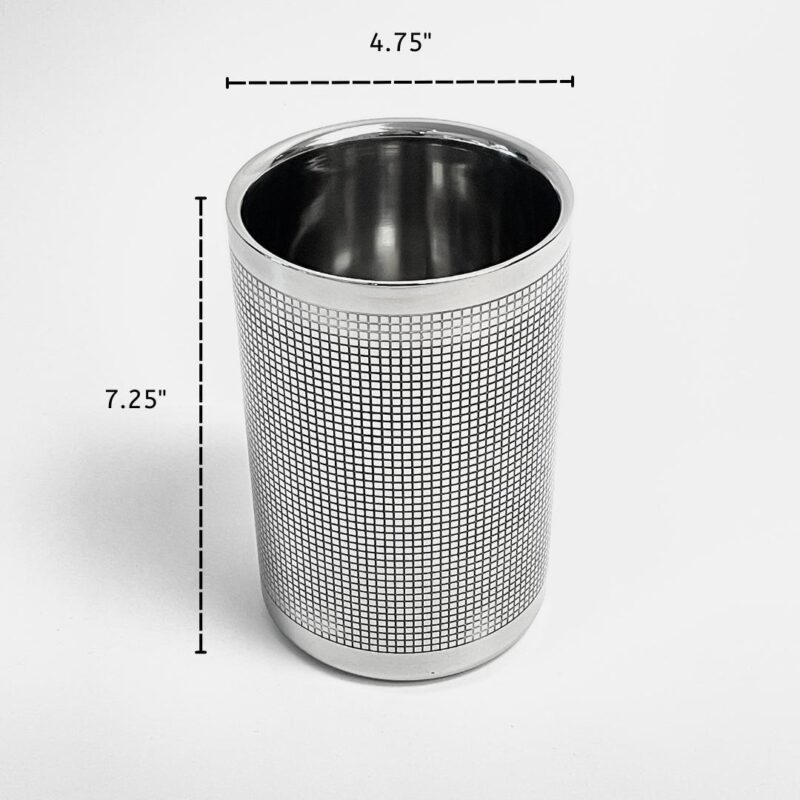 Etched Stainless Steel Double Wall Wine Cooler - Image 3