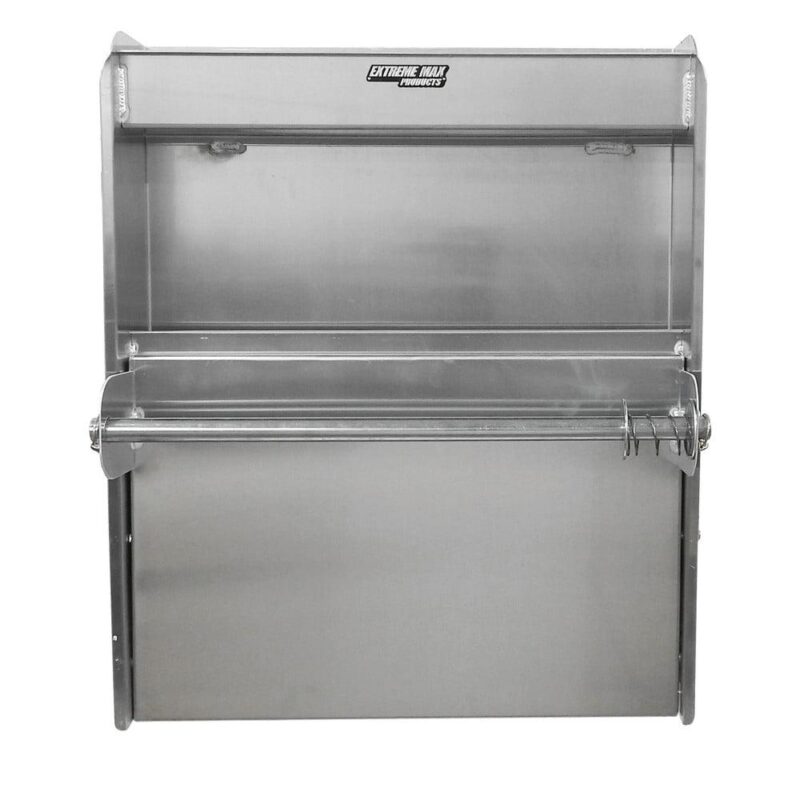Extreme Max 5001.6049 Aluminum Work Station Storage Cabinet Flip-Out Work Tray with Paper Towel Rack Organizer for Enclosed Race Trailer Shop Garage Storage - Image 12