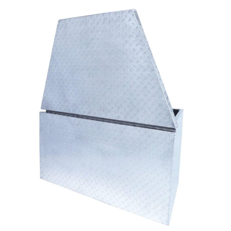 Extreme Max 5001.6097 Aluminum Diamond-Plate Trailer Tongue Locking Storage Box for Utility and Sport Trailers - Image 4