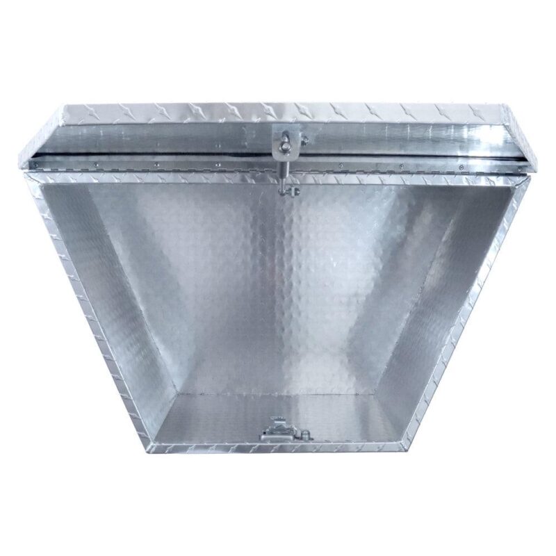 Extreme Max 5001.6097 Aluminum Diamond-Plate Trailer Tongue Locking Storage Box for Utility and Sport Trailers - Image 5