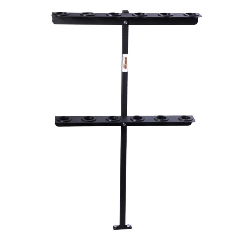 Extreme Max 5001.6357 6-Tool Garden and Landscaping Hand Tool Rack for Open Trailers - Image 3