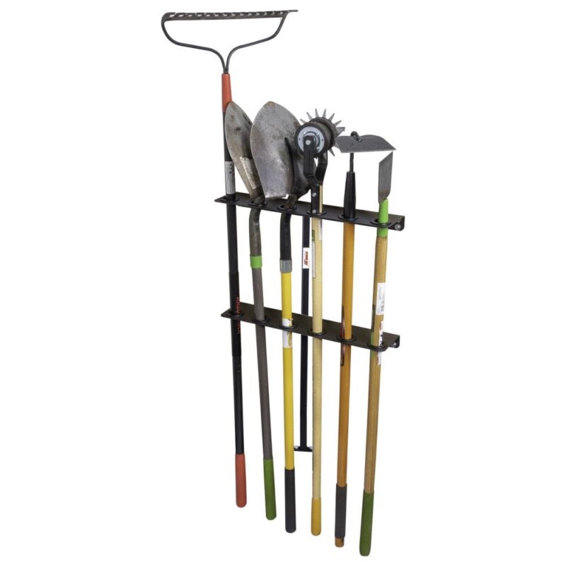 Extreme Max 5001.6357 6-Tool Garden and Landscaping Hand Tool Rack for Open Trailers - Image 2