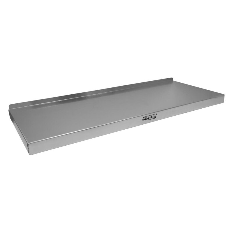 Extreme Max 5001.6555 Wall-Mount Aluminum Fold-Down Removable Workstation for Race Trailer, Garage, Shop, Enclosed Trailer, Toy Hauler - 46  x 18 , Silver - Image 2