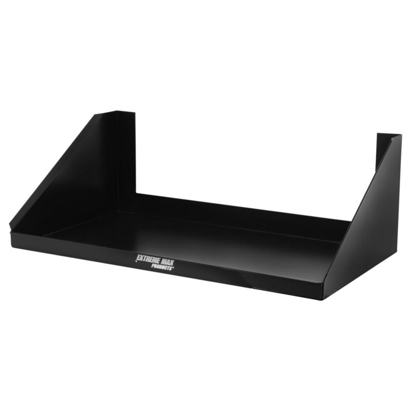 Extreme Max 5001.6595 Wall-Mount Aluminum Tool Box Tray for Enclosed Trailer, Shop, Garage, Storage - Black - Image 2