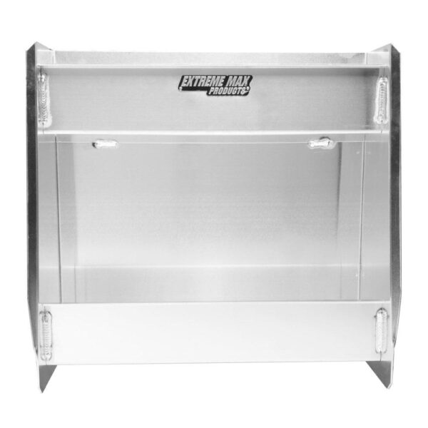 Extreme Max Aluminum Tool Box, 2-Shelf Open Storage Cabinet