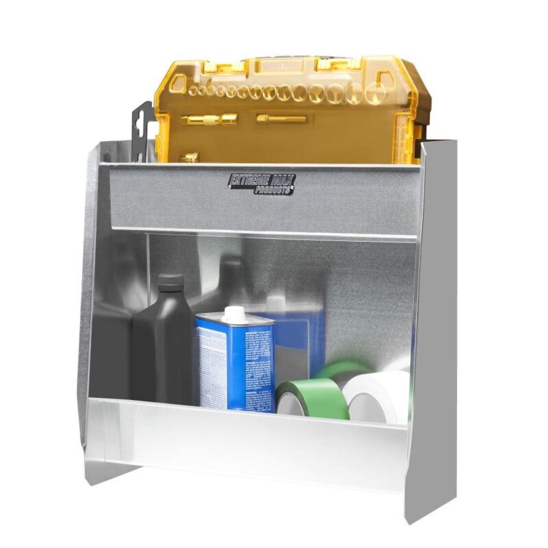Extreme Max Aluminum Tool Box, 2-Shelf Open Storage Cabinet - Image 2