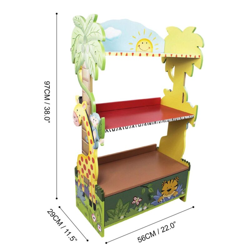 Fantasy Fields Kids 3-Tier Bookshelf with Drawer - Image 6