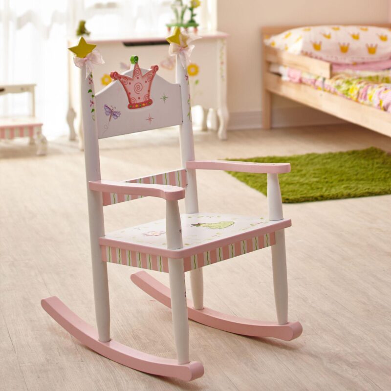 Fantasy Fields Princess and Frog Kids Wood Rocking Chair - Image 3