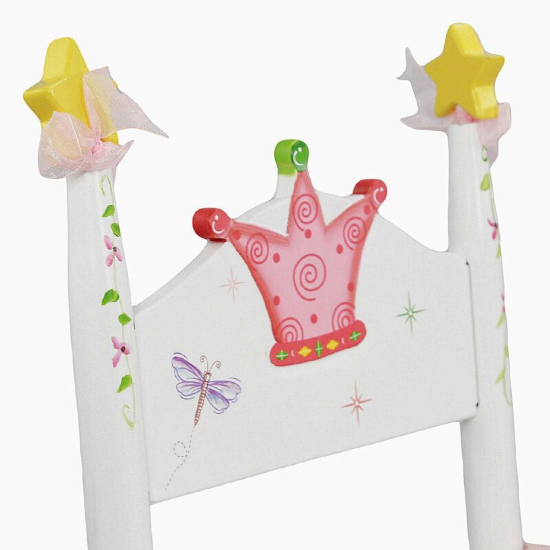 Fantasy Fields Princess and Frog Kids Wood Rocking Chair - Image 4