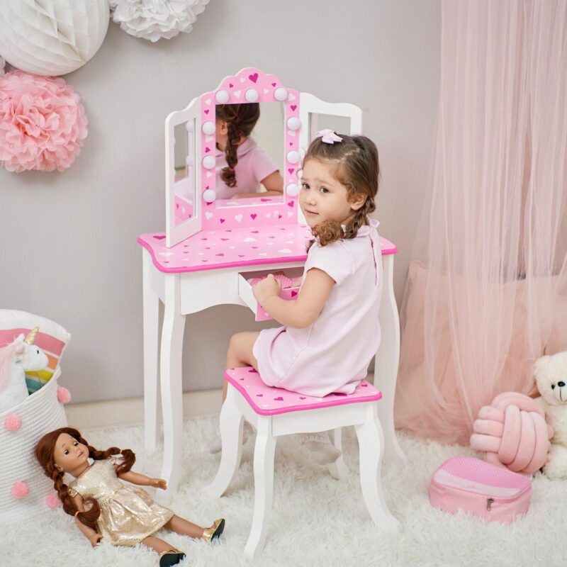 Fantasy Fields Sweethearts LED Vanity Table and Stool - Image 2