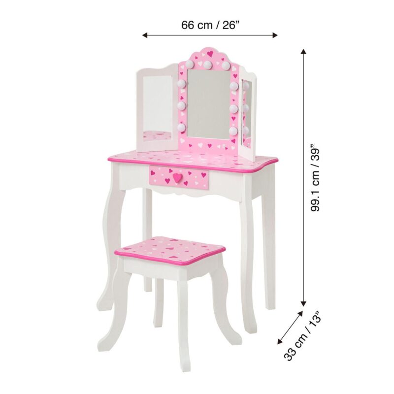Fantasy Fields Sweethearts LED Vanity Table and Stool - Image 6