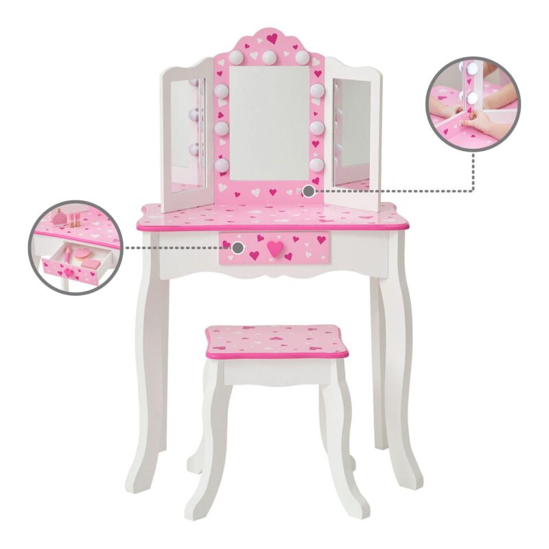 Fantasy Fields Sweethearts LED Vanity Table and Stool - Image 4