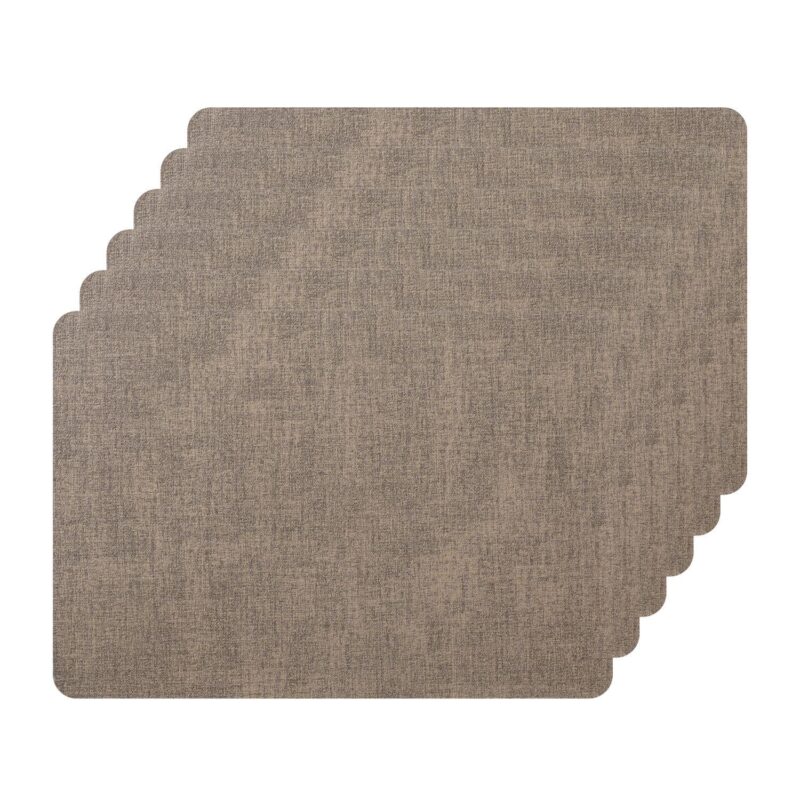 Faux Leather Placemats Set Of 6 Table Mats For Dining Room - Image 10