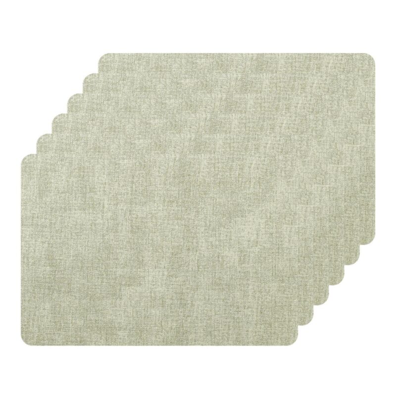 Faux Leather Placemats Set Of 6 Table Mats For Dining Room - Image 6