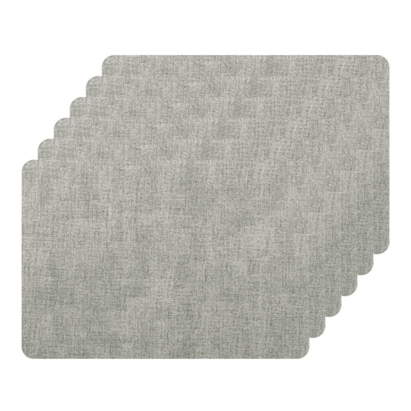 Faux Leather Placemats Set Of 6 Table Mats For Dining Room - Image 9