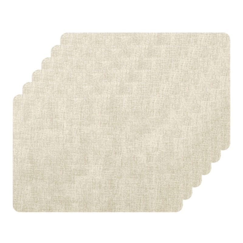 Faux Leather Placemats Set Of 6 Table Mats For Dining Room - Image 7