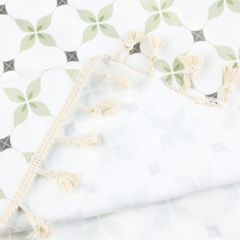 Faux Pu Restaurant Daily Gathering Tassel Table Cover 1 Pc 55  X 55 - Image 2