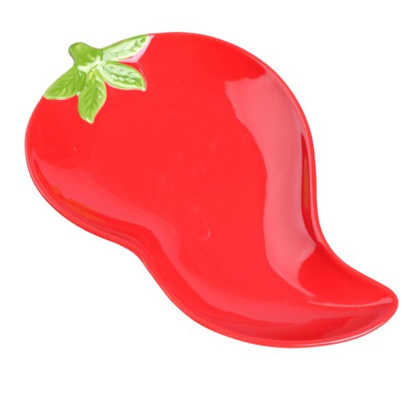 Festive Ceramic Chili Shape Serving Tray