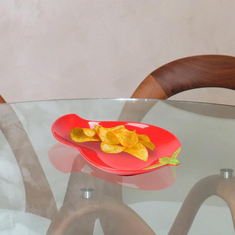 Festive Ceramic Chili Shape Serving Tray - Image 3