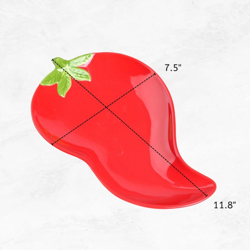 Festive Ceramic Chili Shape Serving Tray - Image 4