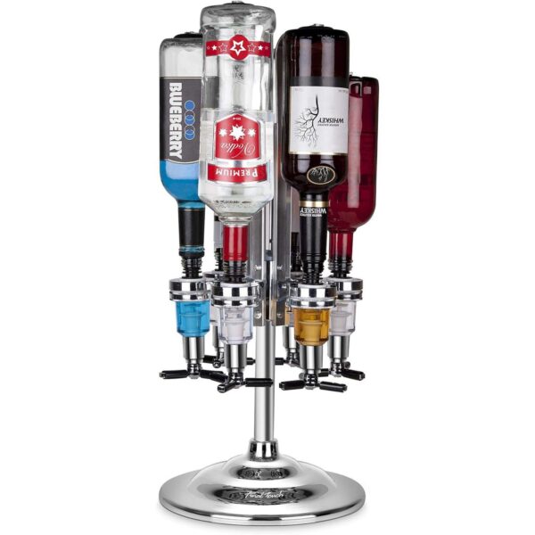 Final Touch 6 Bottle Rotating Liquor Dispenser/bar Caddy