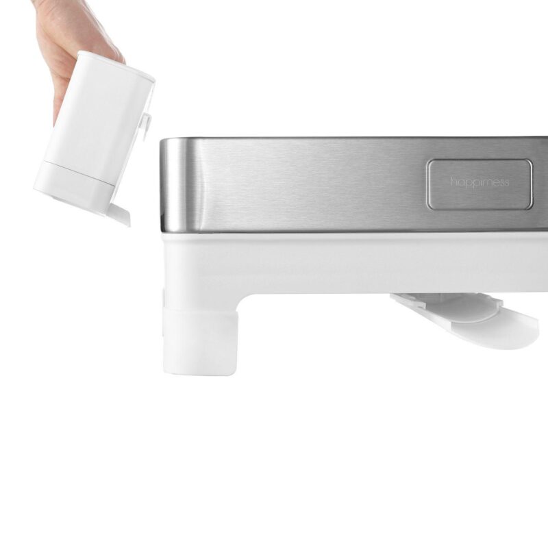 Fingerprint-proof Stainless Steel Dish Drying Rack, Swivel Spout Tray, Wine Glass Holder - Image 4